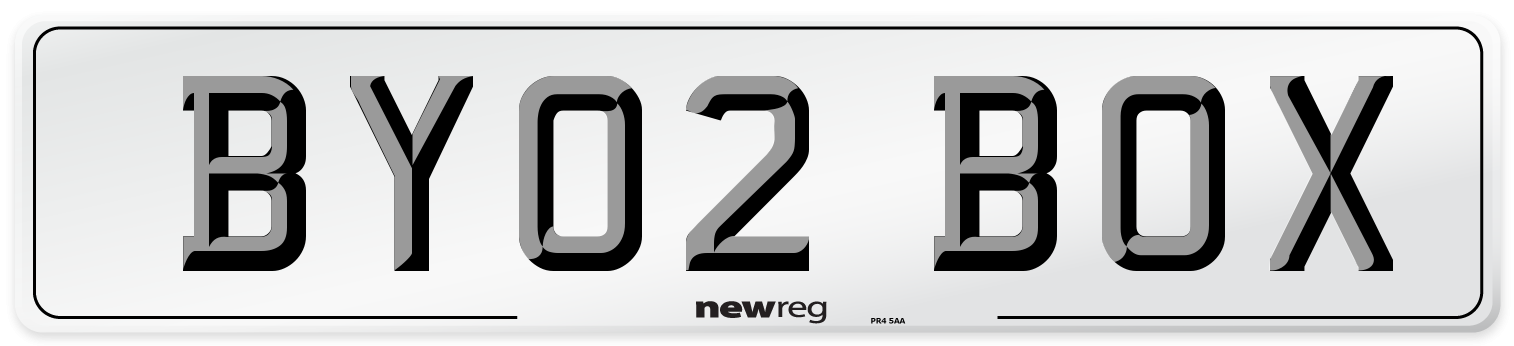 BY02 BOX Number Plate from New Reg